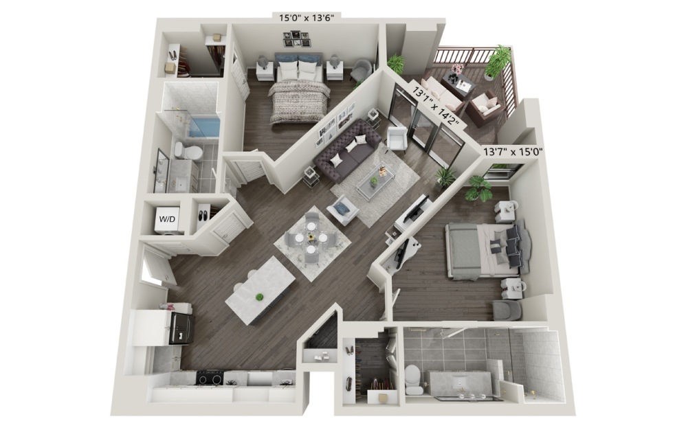 2x2 1135 sq ft